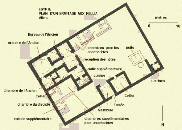 Chilie egipteană din secolul VII, plan