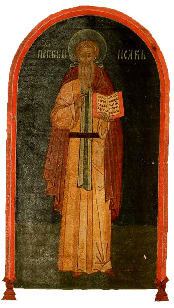 Sfântul Isaac Sirul, ilustraţie de manuscris, Biblioteca Naţională din Moscova