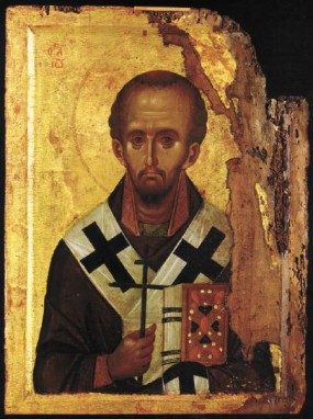 Sfântul Ioan Hrisostom, icoană de la sfârşitul secolului XIII, Mănăstirea Vatopedi, Athos