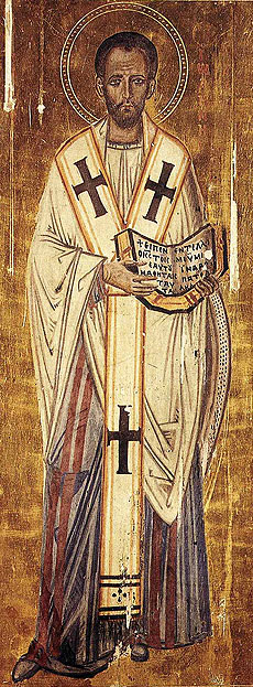 Ioan Hrisostom, icoană bizantină, s10 IN L