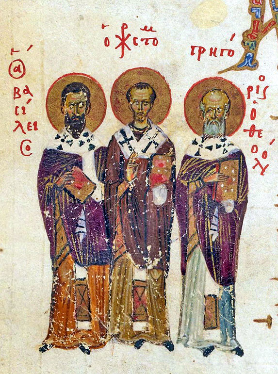3 ierarhi, Constantinople, XI century, MS 19352 Theodore Psalter, London, British Library IN