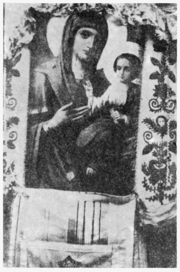 Icoana Maicii Domnului din chilia părintelui Atanasie, pentru care avea o evlavie deosebită