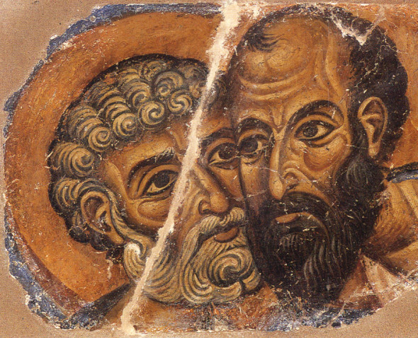 Sfinții Apostoli Petru și Pavel - Frescă, Sfânta Mare Mănăstire Vatopedi