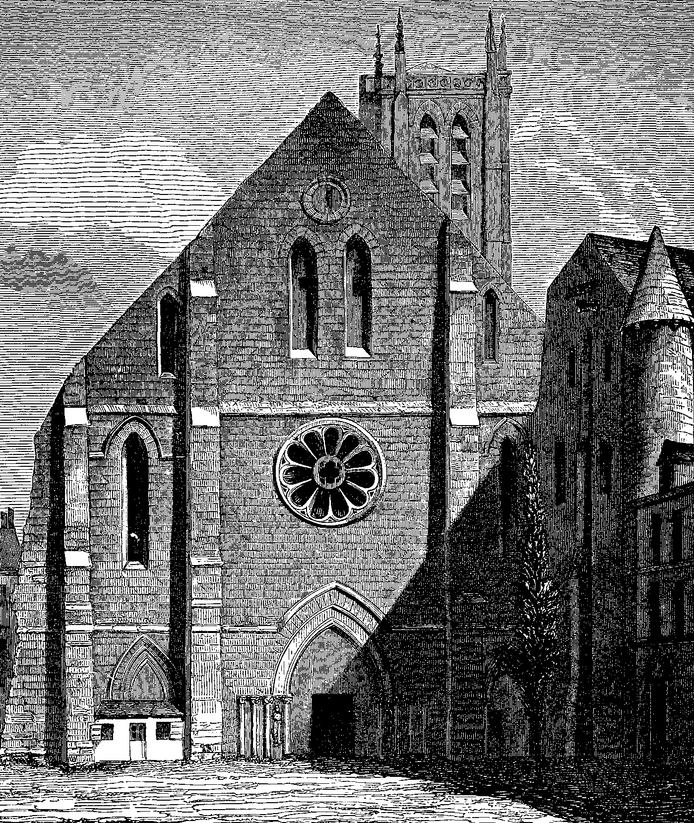 Church_of_the_Abbey_of_Sainte_Genevieve_in_Paris_founded_by_Clovis, 6th Century